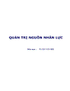 Quản trị nguồn nhân lực