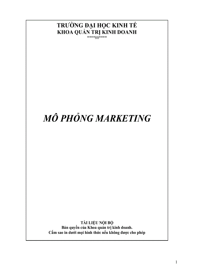 Mô phỏng Marketing