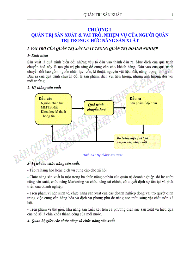 Quản trị sản xuất