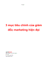 3 mục tiêu chính của giám đốc marketing hiện đại