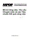 Yêu cầu chuyên môn và các tiêu chuẩn hoàn thành công việc