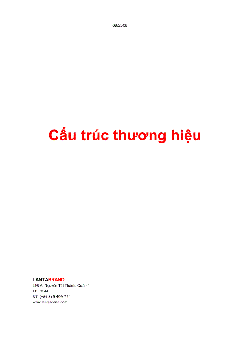 Cấu trúc thương hiệu