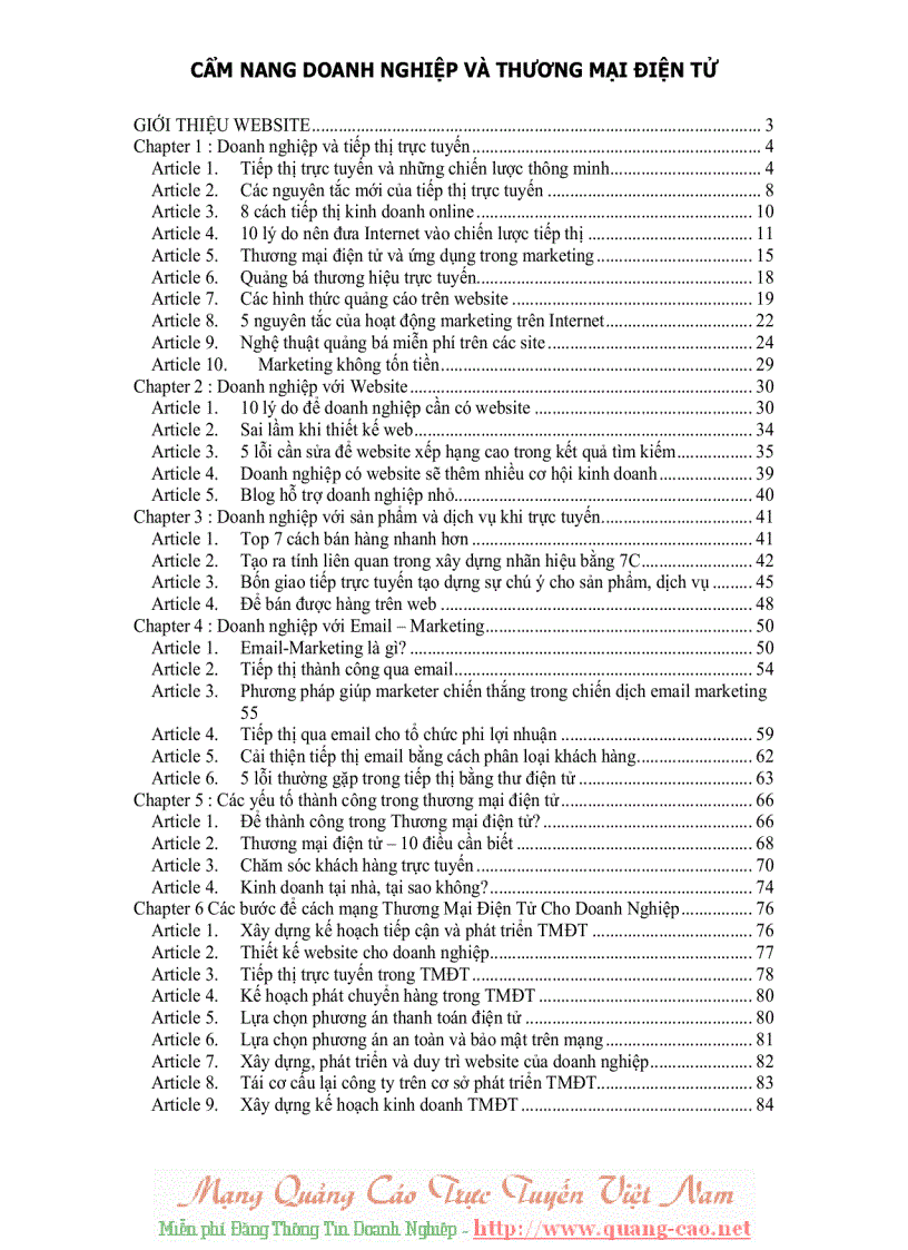 Cẩm nang doanh nghiệp và thương mại điện tử