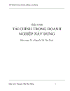 Tài chính trong doanh nghiệp xây dựng