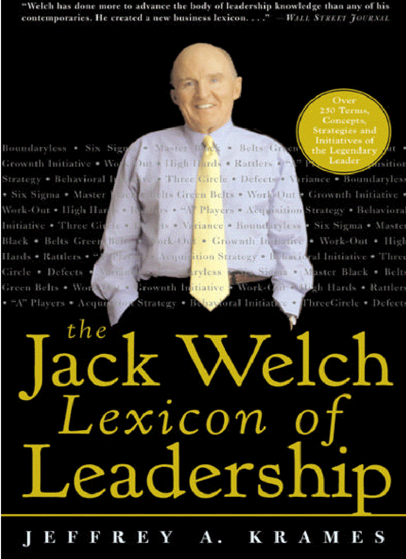 The Jack Welch Lexicon of Leadership