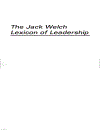 The Jack Welch Lexicon of Leadership