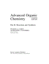 Advanced Organic Chemistry Part B Reaction and Synthesis