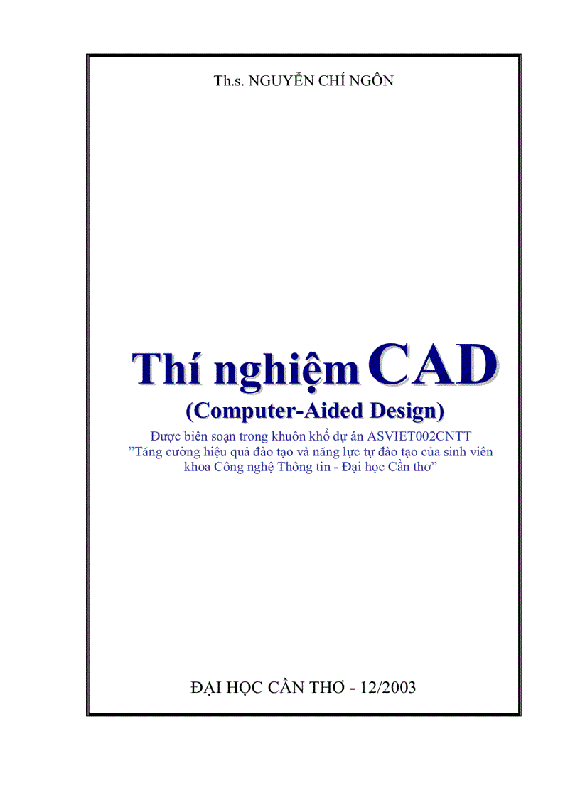 Thí Nghiệm Cad Đại Học Cần Thơ