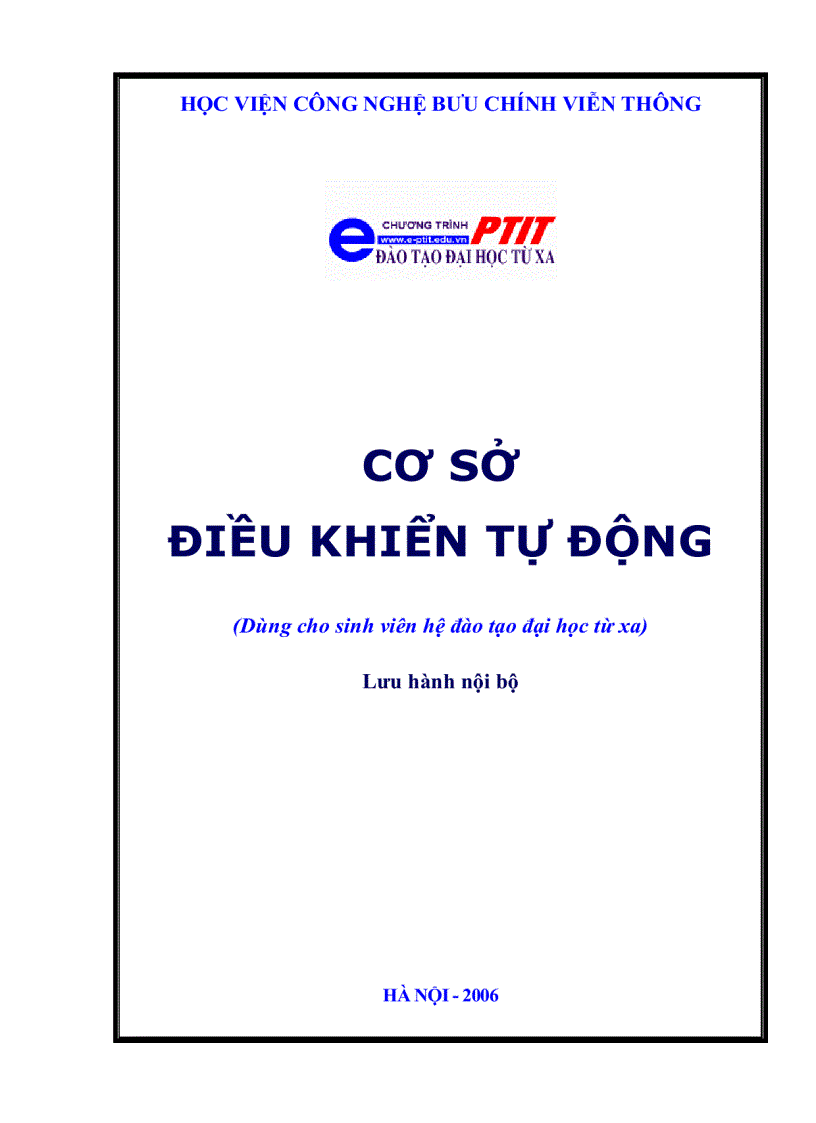 Cơ sở điều khiển tự động