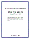 Hướng dẫn sử dụng phần mềm bản tính điện tử OpenOffice org Calc