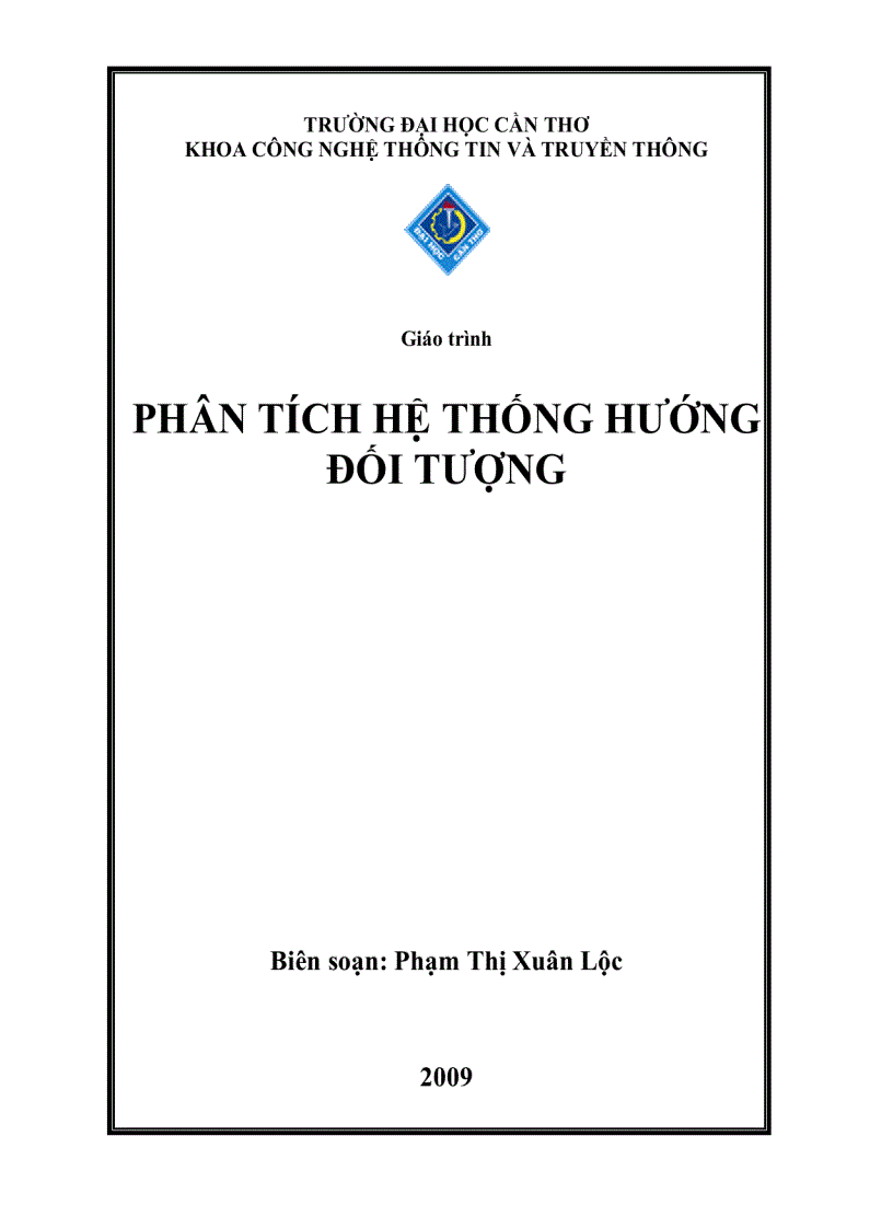 Phân tích hệ thống hướng đối tượng