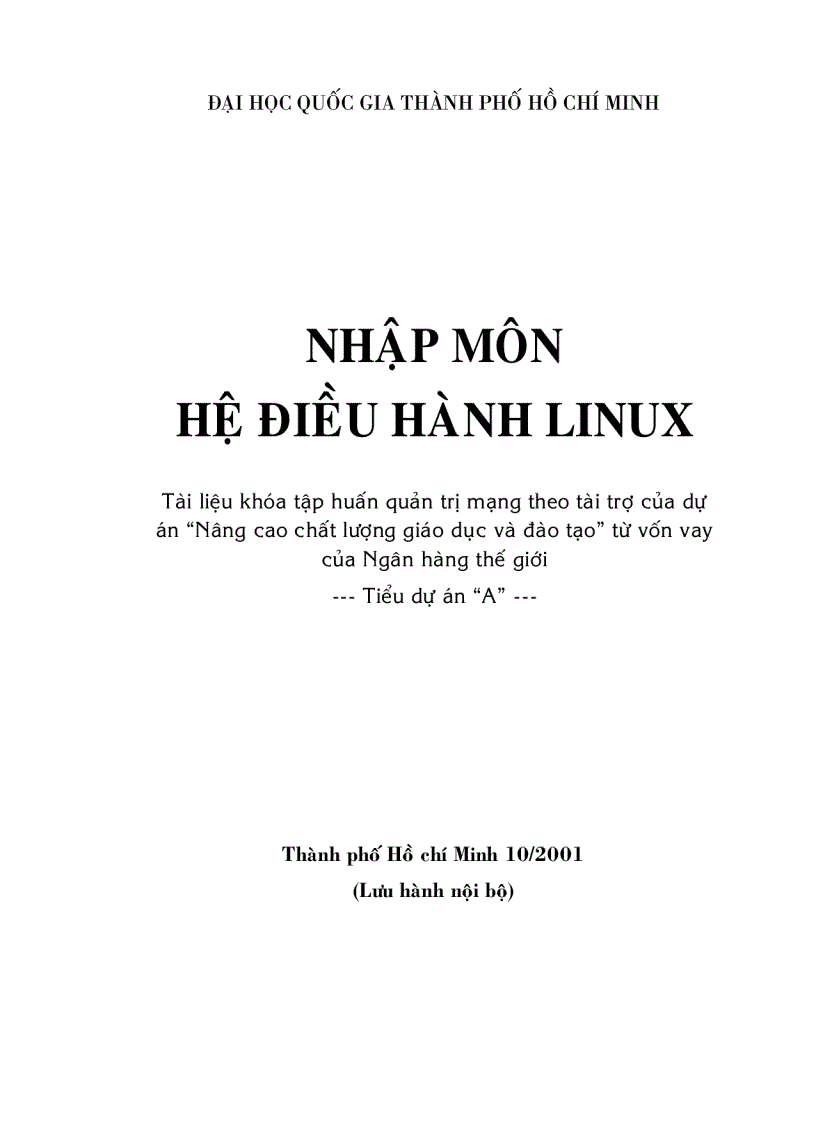 Nhập môn hệ điều hành Linux