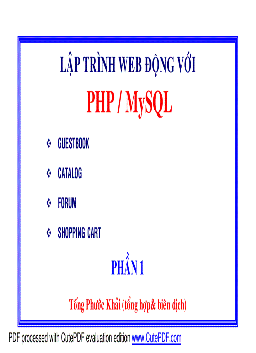 Lập trình Web động với PHP và MySQL 1