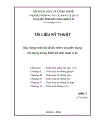 Xây dựng phần mềm chuyên dụng sử dụng trong thiết kế ôtô