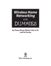 Wireless Home Networking for Dummies