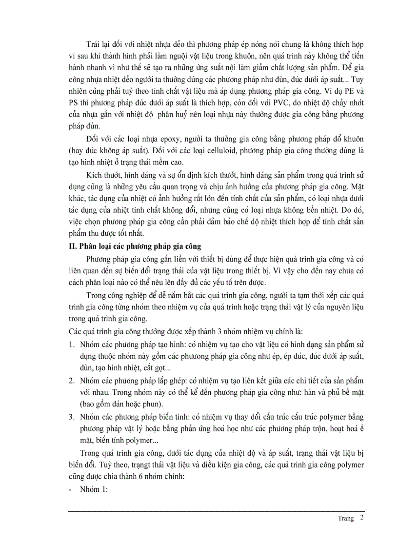 Giáo Trình Gia Công Polime