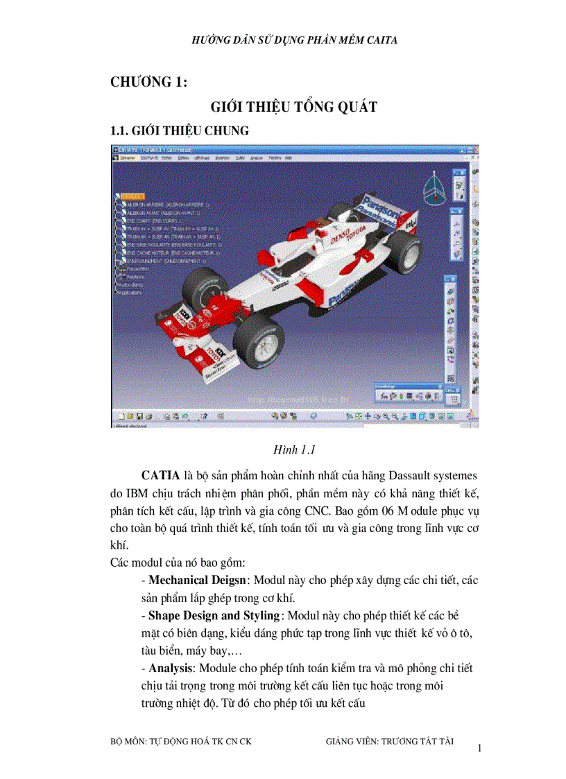 Hướng dẫn sử dụng phần mềm CATIA 1