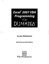 Excel 2007 VBA Programming For Dummies