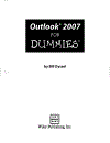 Mircosoft Office Outlook 2007 For Dummies