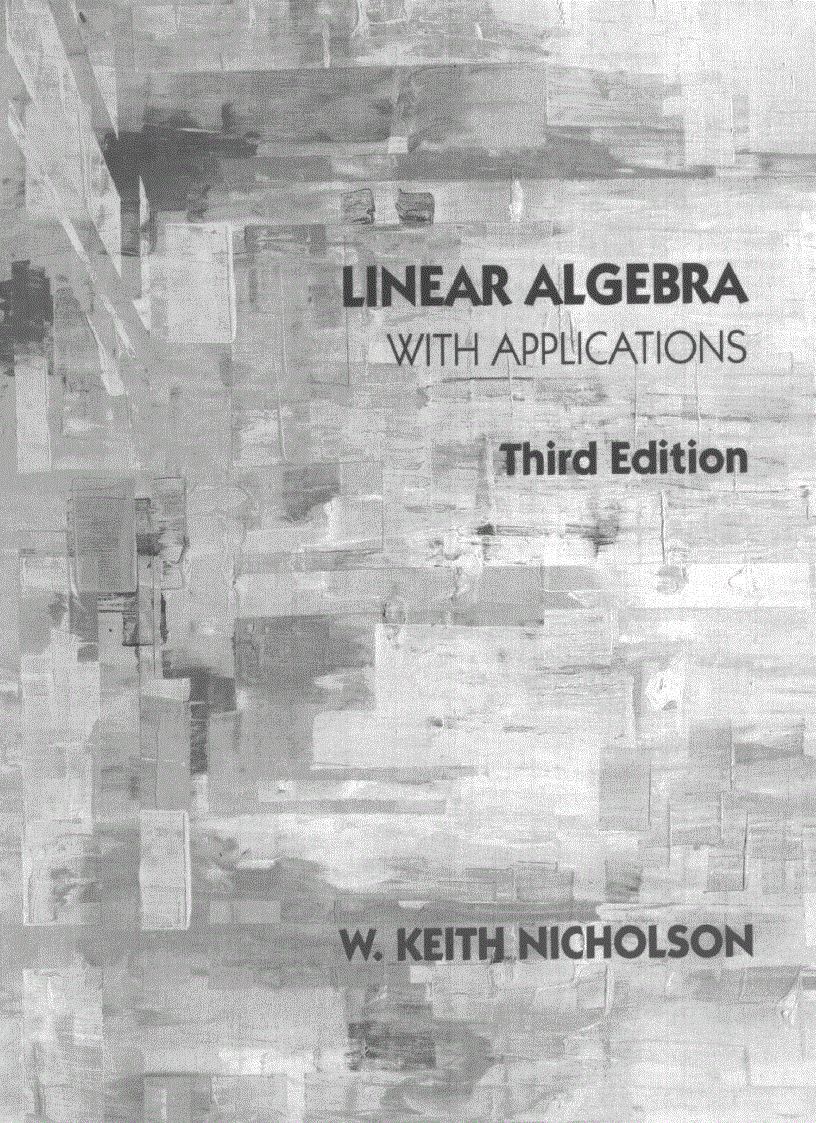 Linear Algebra with Applications 3rd Edition