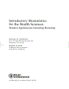 Introductory Biostatistics for the Health Sciences