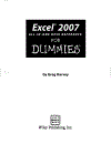 Excel 2007 All In One Desk Reference For Dummies