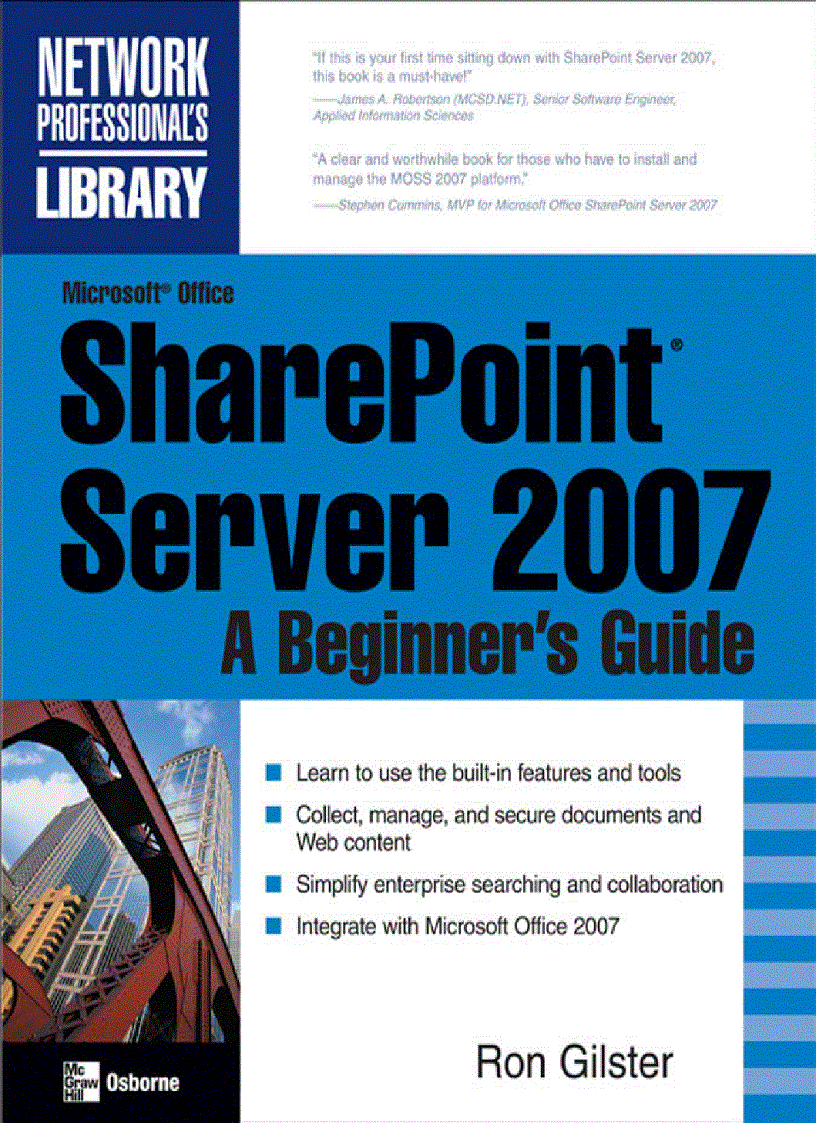 Microsoft Office SharePoint Server 2007 A Beginners Guide Sep 2007