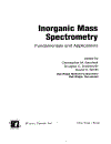 Inorganic Mass Spectrometry Fundamentals and Applications