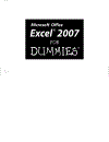 Mircosoft Office Excel 2007 For Dummies