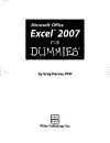 Mircosoft Office Excel 2007 For Dummies