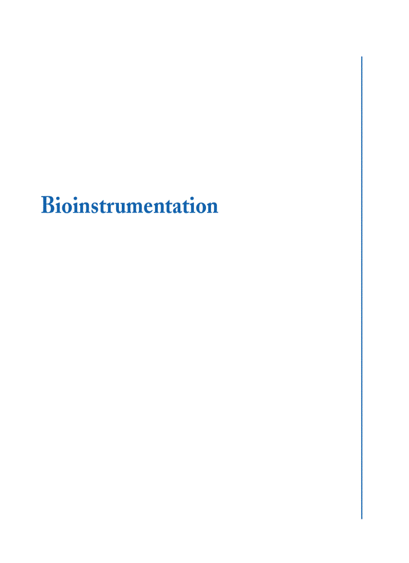 Bioinstrumentation