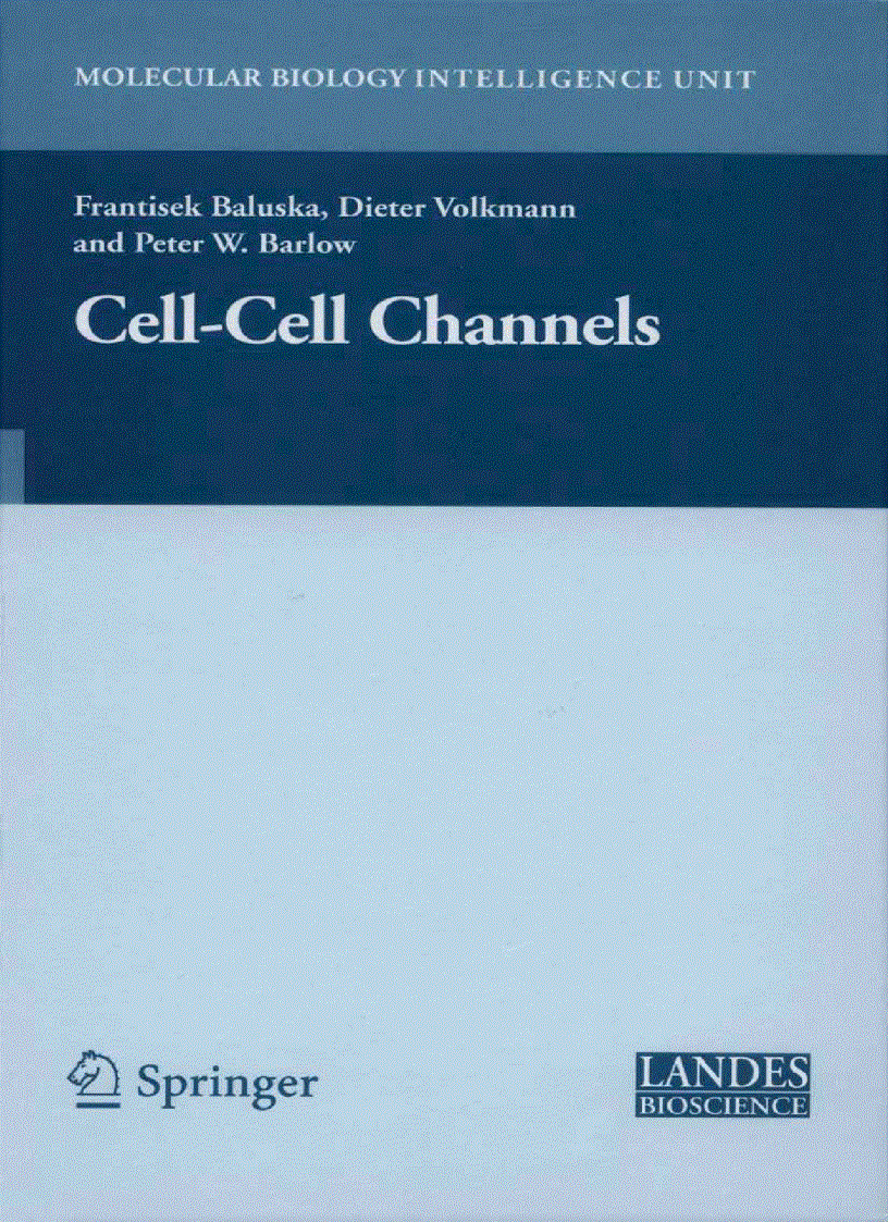 Cell Cell Channels Molecular Biology Intelligence Unit