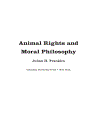 Animal Rights and Moral Philosophy