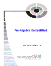 Pre Algebra Demystified A Self Teaching Guide