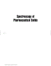 Spectroscopy of Pharmaceutical Solids