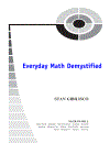 Everyday Math Demystified 1st Edition