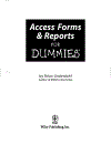 Access Forms and Reports For Dummies