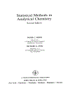 Statistical Methods in Analytical Chemistry 2nd Edition