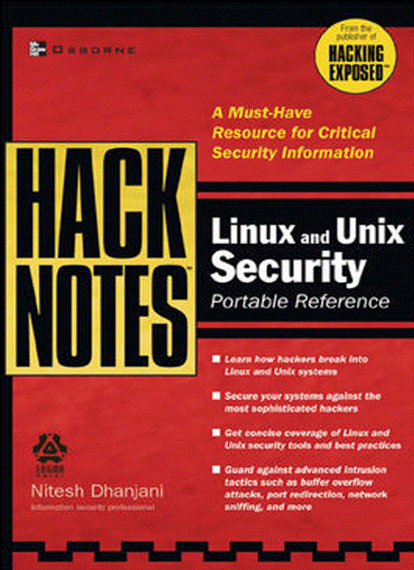 HackNotes Linux and Unix Security Portable Reference