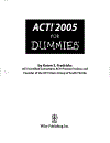 ACT 2005 For Dummies