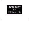 ACT 2005 For Dummies