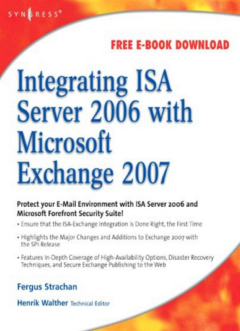 Integrating ISA Server 2006 with Microsoft Exchange 2007