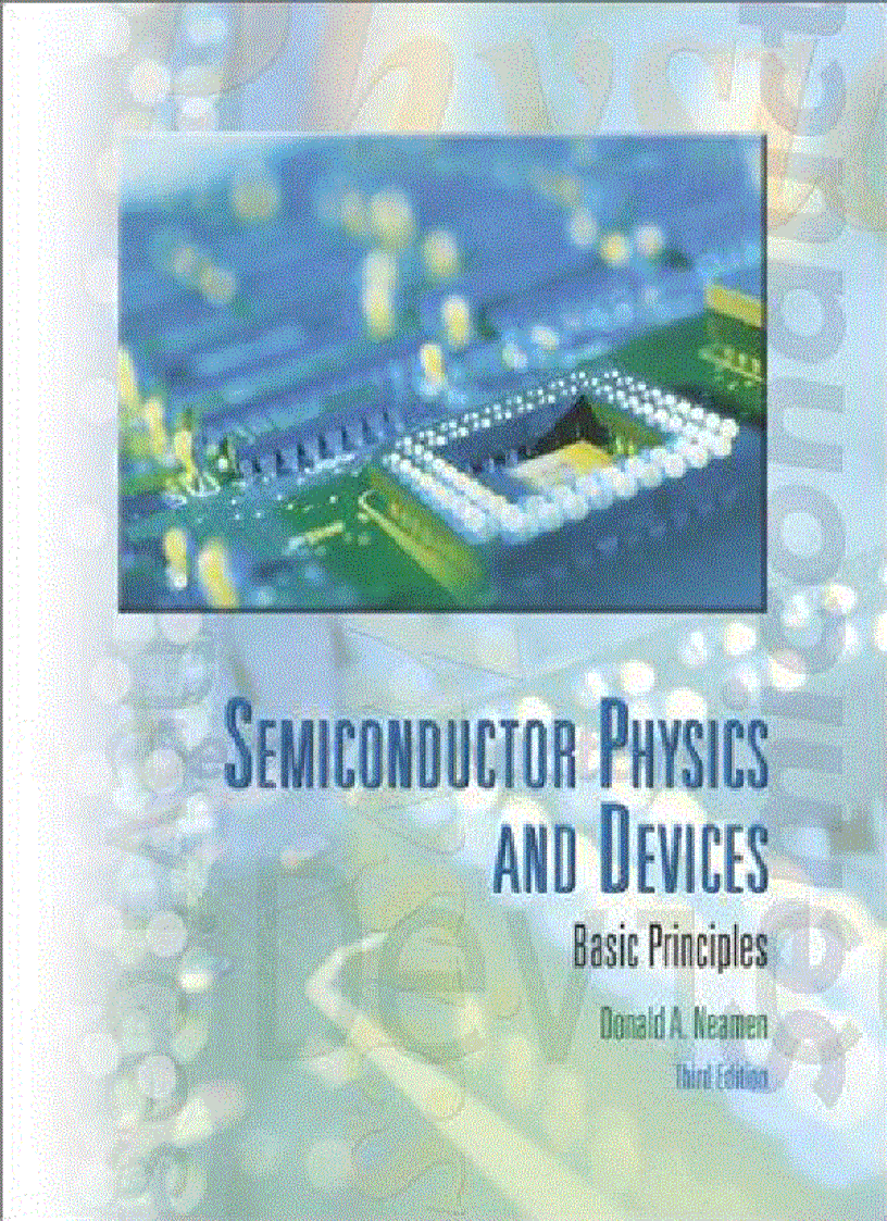 Semiconductor Physics and Devices 3rd Edition