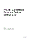 Pro NET 2 0 Windows Forms and Custom Controls in C