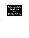 Intermediate Statistics For Dummies