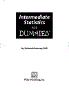 Intermediate Statistics For Dummies