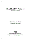 MATLAB Primer