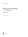 Mathematical Biology I An Introduction 3rd Edition