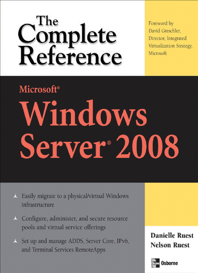 Microsoft Windows Server 2008 The Complete Reference Feb 2008