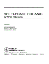 Solid Phase Organic Synthesis 1st Edition